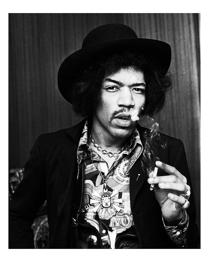 Jimi Hendrix Smokin. Limited Edition Photograph by Chris Walter