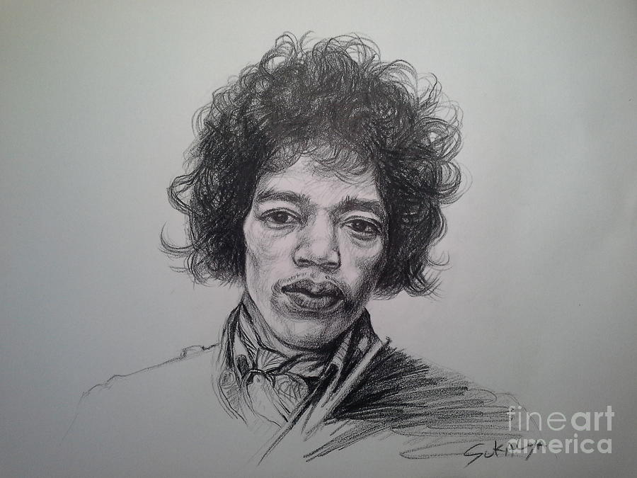 Jimi Hendrix Drawing by Sukalya Chearanantana