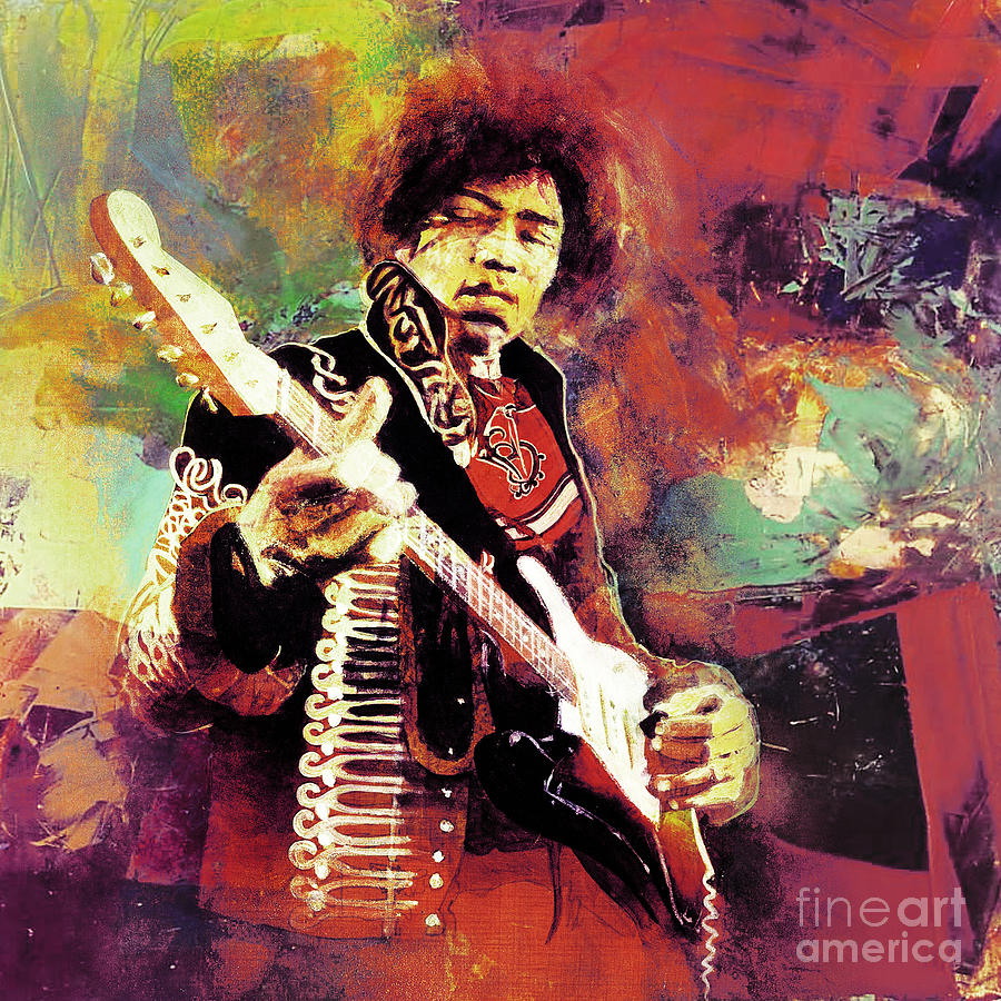 Jimi Hendrix Painting - Jimi Hendrix the legend  by Gull G