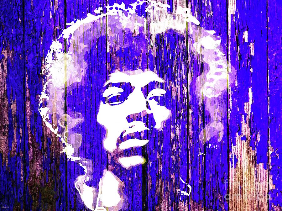 Jimi Hendrix Mixed Media - Jimi Hendrix Wooden by Daniel Janda