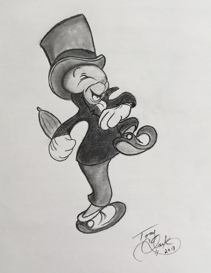 Jiminy Cricket Drawing - Jiminy by Tony Clark