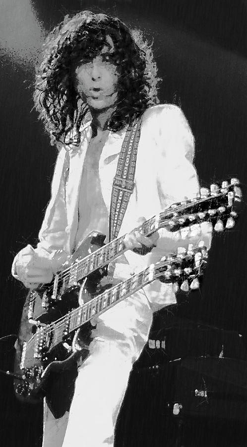 Jimmy Page - Led Zeppelin Digital Art by Daniel Hagerman