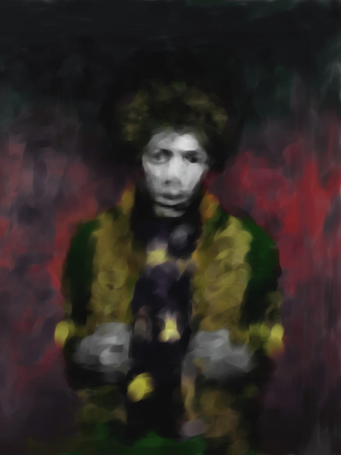 Celebrity Painting - Jimmi Hendrix 550 2 by Mawra Tahreem