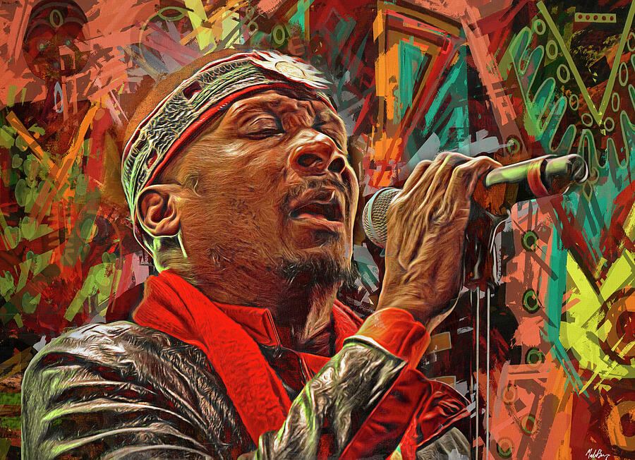 Jimmy Cliff Mixed Media by Mal Bray