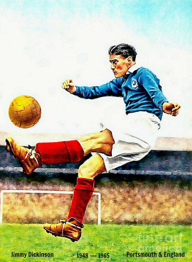 Jimmy Didkinson Football legend Digital Art by Ian Gledhill
