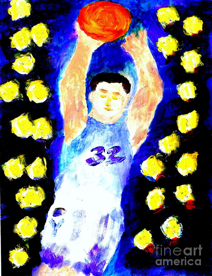 Jimmy Fredette Jimmered 2 Painting by Richard W Linford