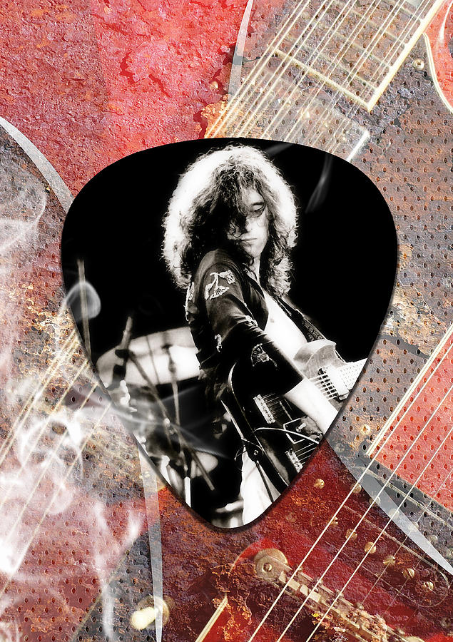 Jimmy Page Led Zeppelin Art Mixed Media by Marvin Blaine