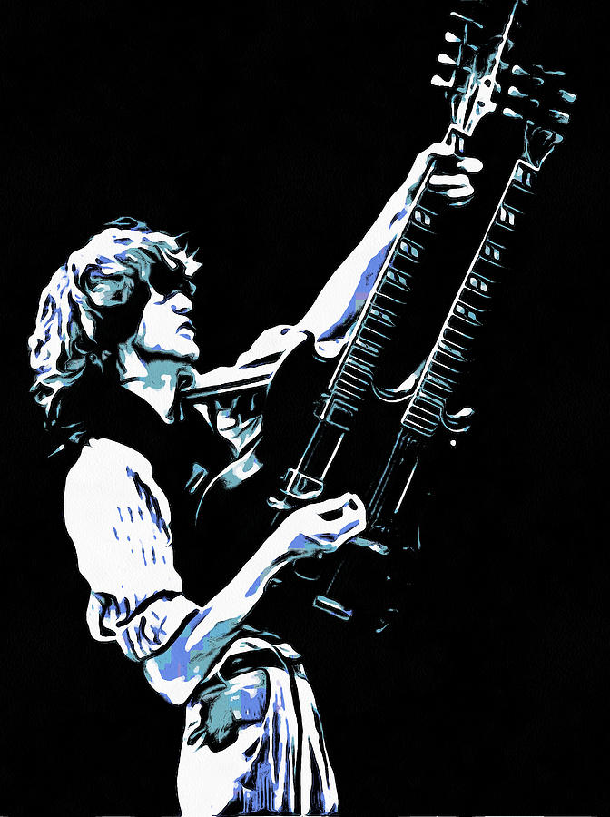 Jimmy Page Digital Art by Galeria Trompiz