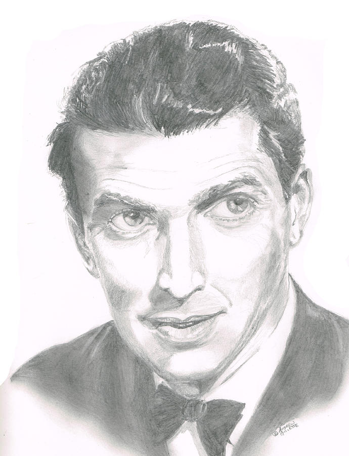 Jimmy Stewart Drawing by Andrew Gillette