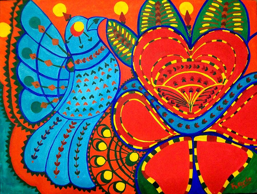 Whimsical Painting - Jinga Bird - Jinga bird by Fareeha Khawaja Whimsical Painting - Jinga Bird - Jinga bird by Fareeha Khawaja