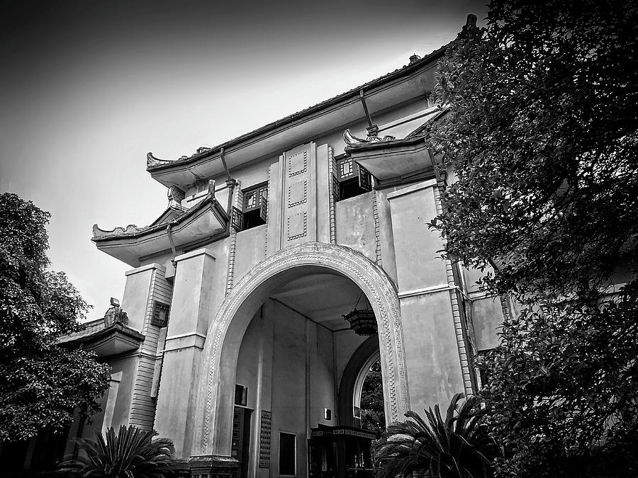 Jingjiang Palace-China Guilin scenery-Black-and-white photograph Photograph by Artto Pan