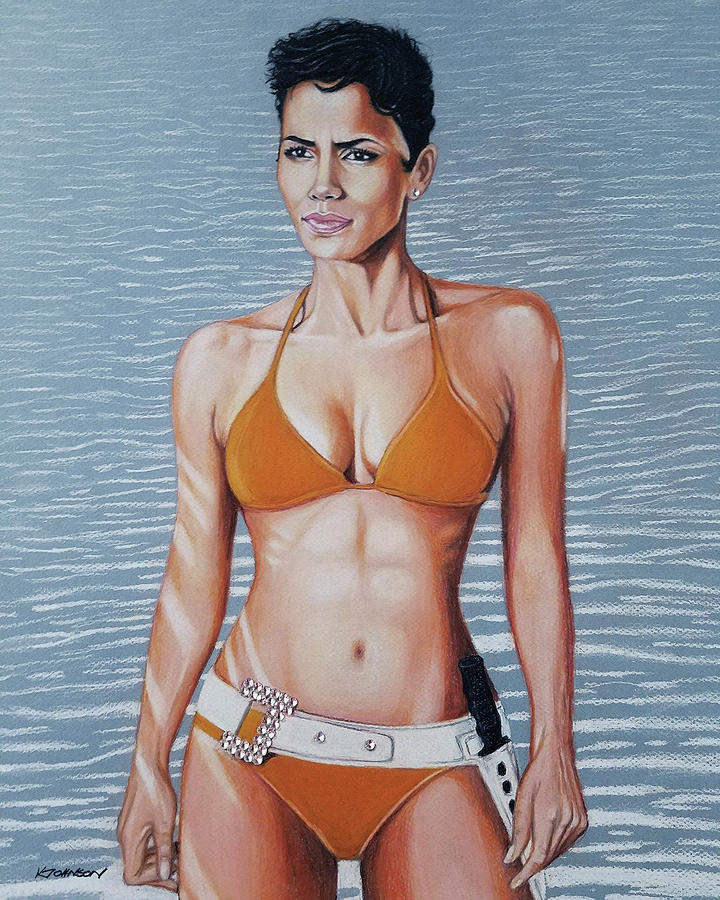 Halle Berry Drawing by Kevin Johnson Art