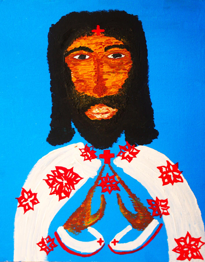 Jesus Christ Painting - Jishu Christo by Gloria Ssali