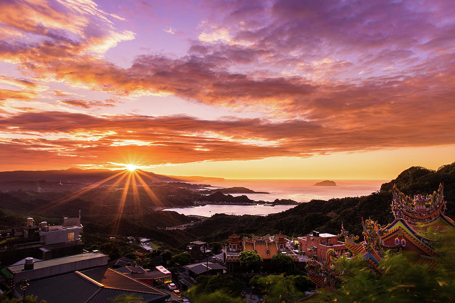 Jiufen Sunset by Geoffrey Lewis Jiufen Sunset by Geoffrey Lewis