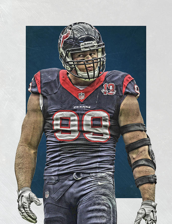 Jj Watt Texans T-Shirt by Joe Hamilton - Pixels