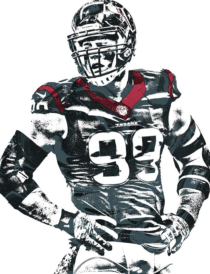 Jj Watt Houston Texans Art 1 Greeting Card