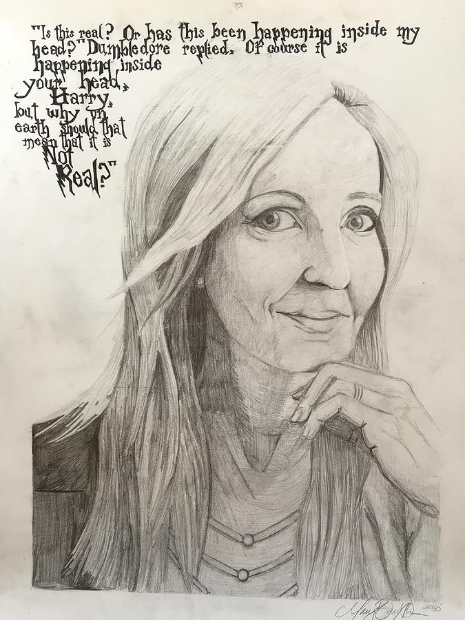 J.K. Rowling Drawing By Macy Allen - Fine Art America