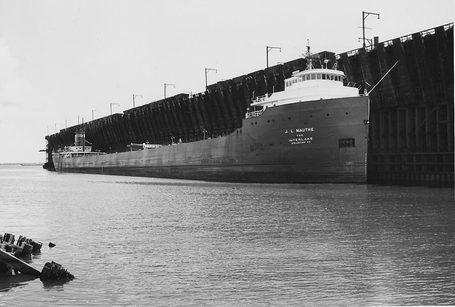 The Mauthe at Dock - 1964  Photograph by Chicago and North Western Historical Society