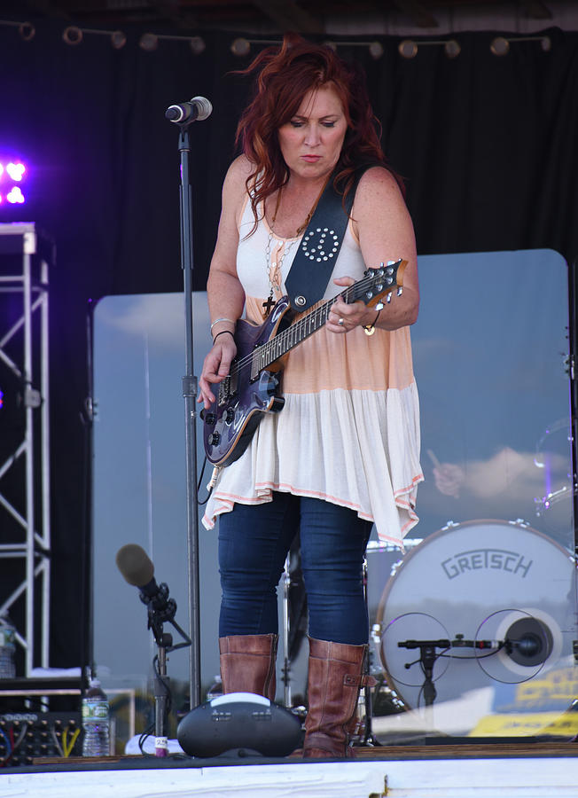 Jo Dee Messina Plays her Guitar Photograph by Mike Martin
