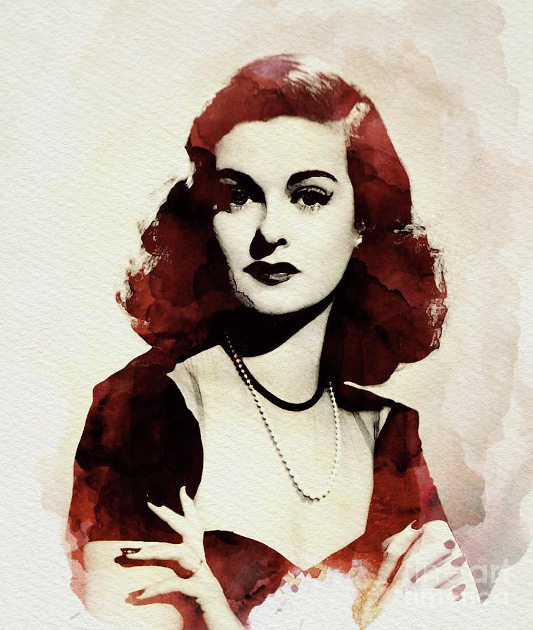 Hollywood Digital Art - Joan Bennett, Vintage Actress by Esoterica Art Agency
