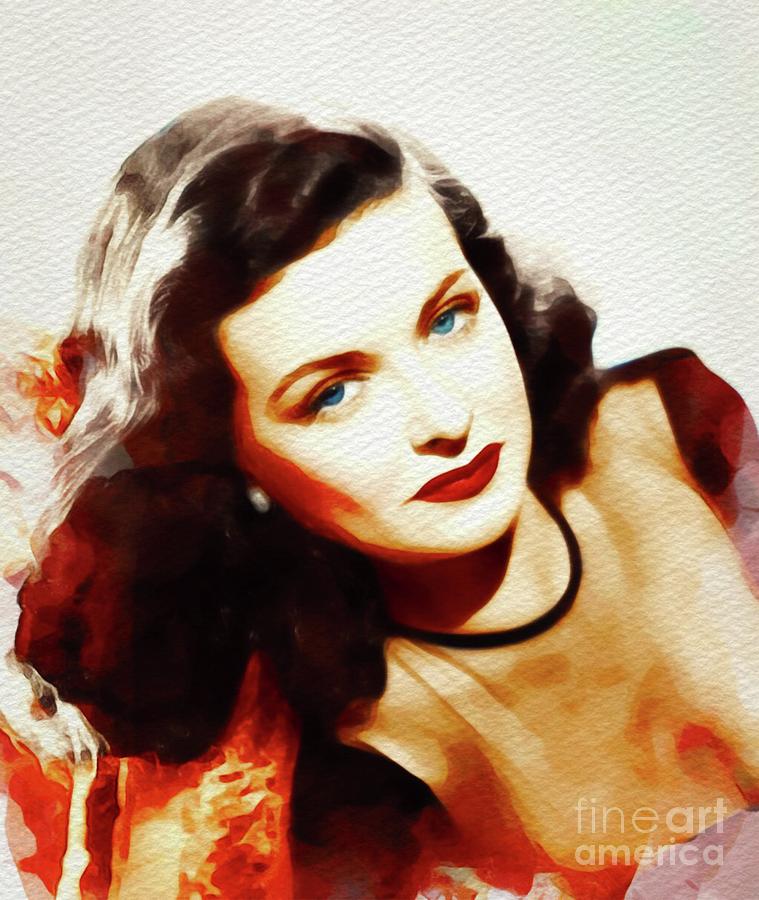 Joan Bennett, Vintage Movie Star Painting by Esoterica Art Agency ...