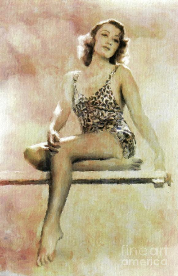 Joan Blondell, Vintage Actress By Mary Bassett Painting