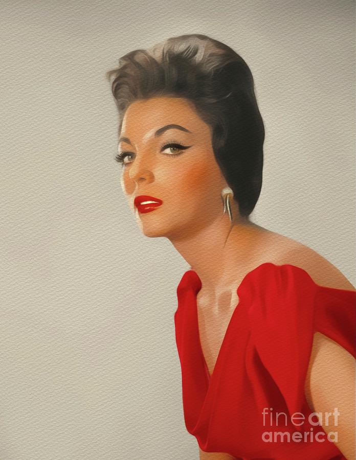 Hollywood Painting - Joan Collins, Movie Star by Esoterica Art Agency