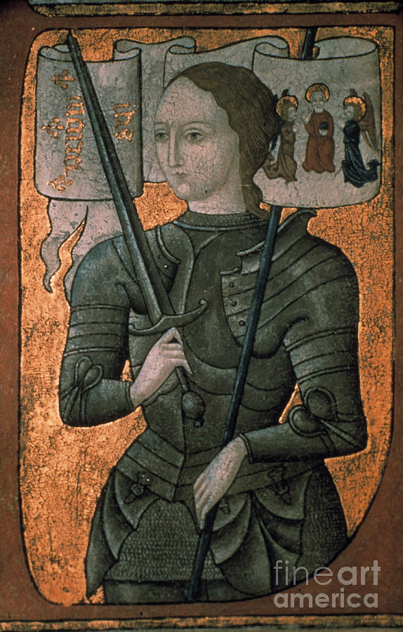 Joan Of Arc Drawing - JOAN OF ARC, c1412-1431 by Granger