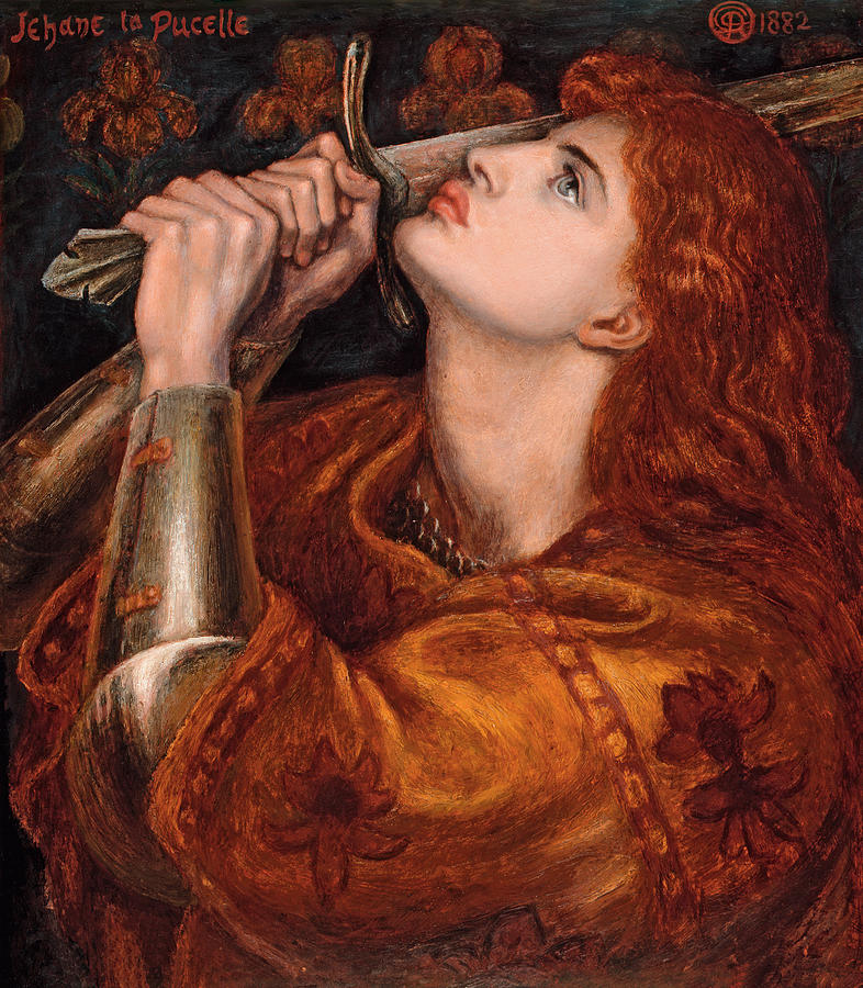 Dante Gabriel Rossetti Painting - Joan of Arc, from 1882 by Dante Gabriel Rossetti