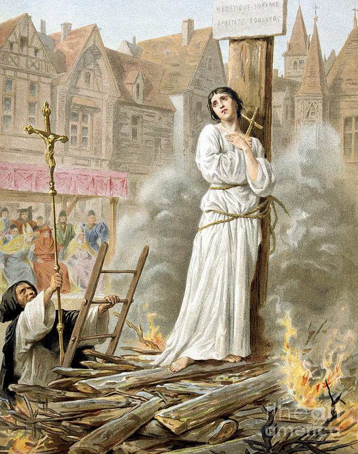 Joan Of Arc Painting - Joan of Arc  French heroine of the Hundred Years War by French School