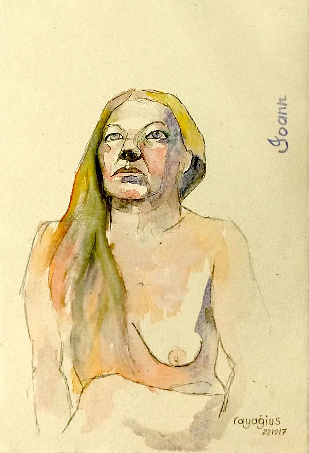 Joanna in Watercolour Painting by Ray Agius
