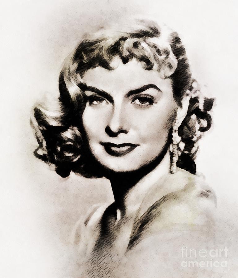 Joanne Woodward, Vintage Actress by John Springfield Painting by ...