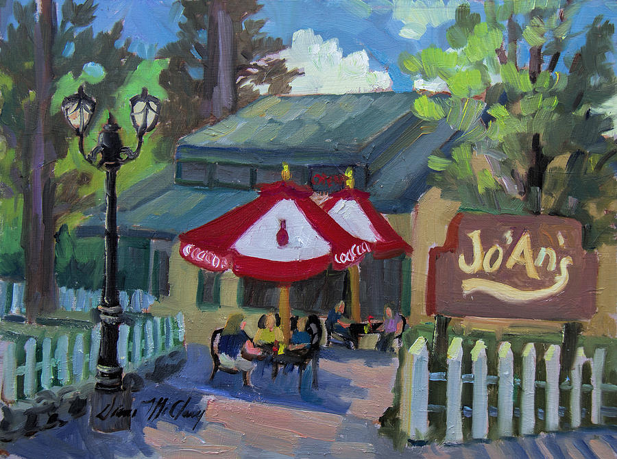JoAns Restaurant in Idyllwild Painting by Diane McClary