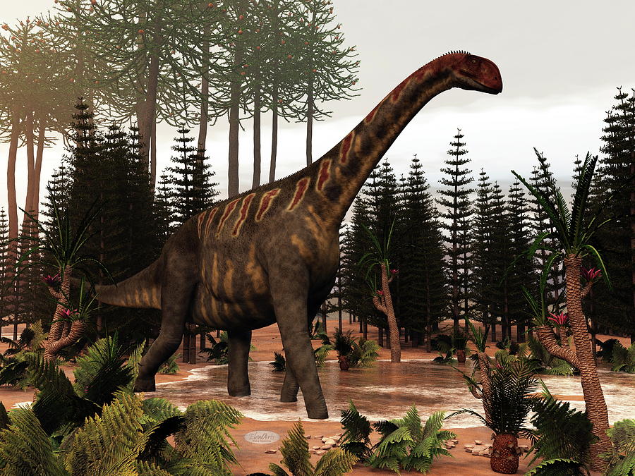 Jobaria dinosaur - 3D render Digital Art by Elenarts - Elena Duvernay ...