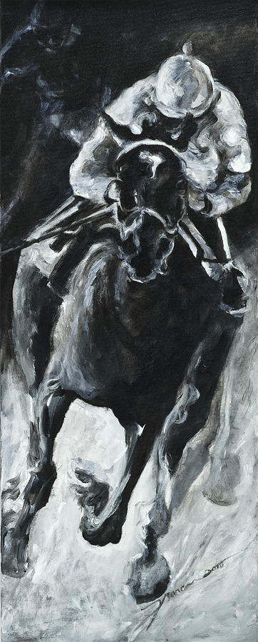 Horse Painting - Jockey and Racehorse by Francine Stuart