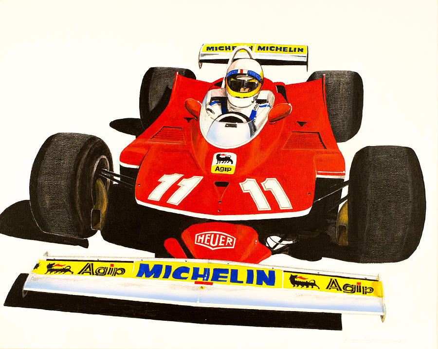 Scuderia Ferrari Painting - Jody Scheckters 312T by Robert Quisenberry