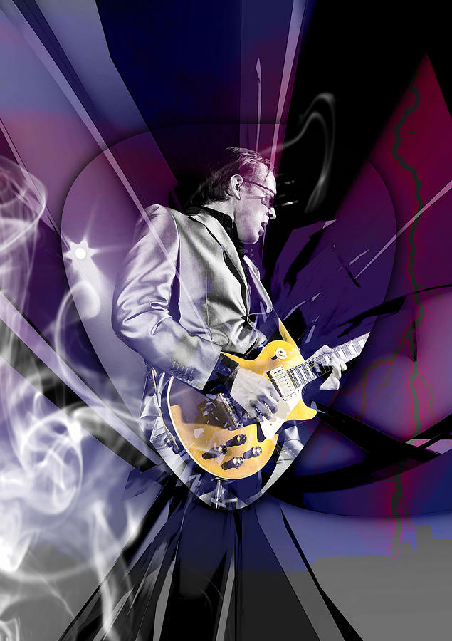 Joe Bonamassa Blues Guitarist Art Mixed Media by Marvin Blaine