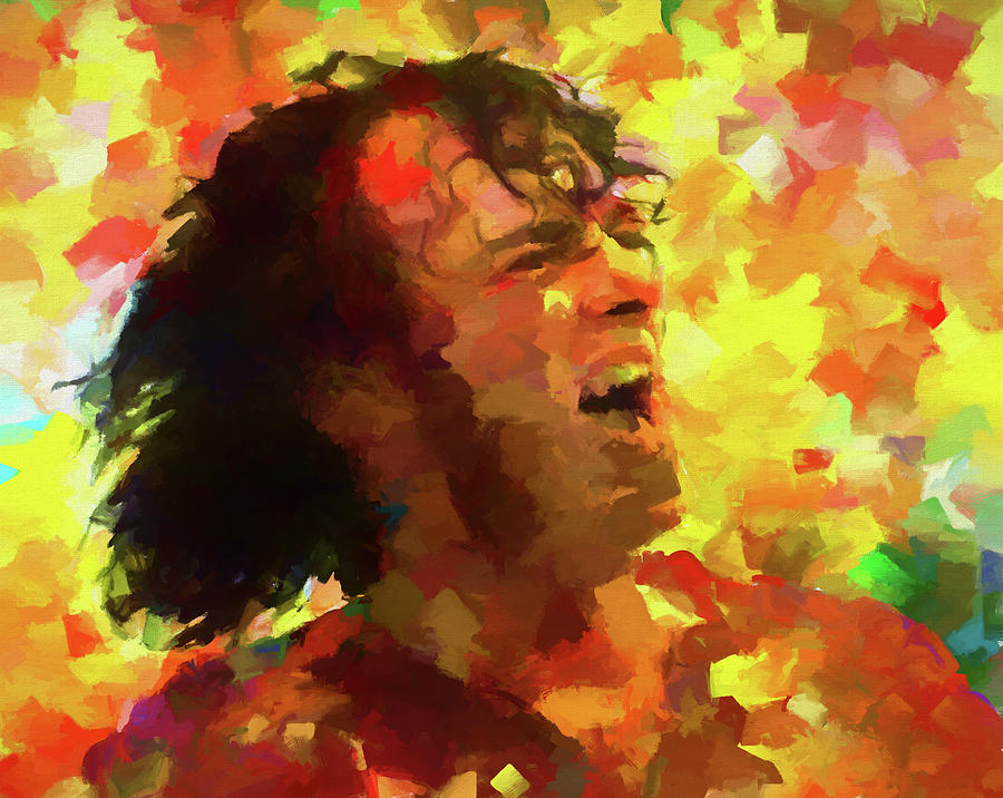 Palette Knife Painting - Joe Cocker Colorful Palette Knife by Dan Sproul Palette Knife Painting - Joe Cocker Colorful Palette Knife by Dan Sproul