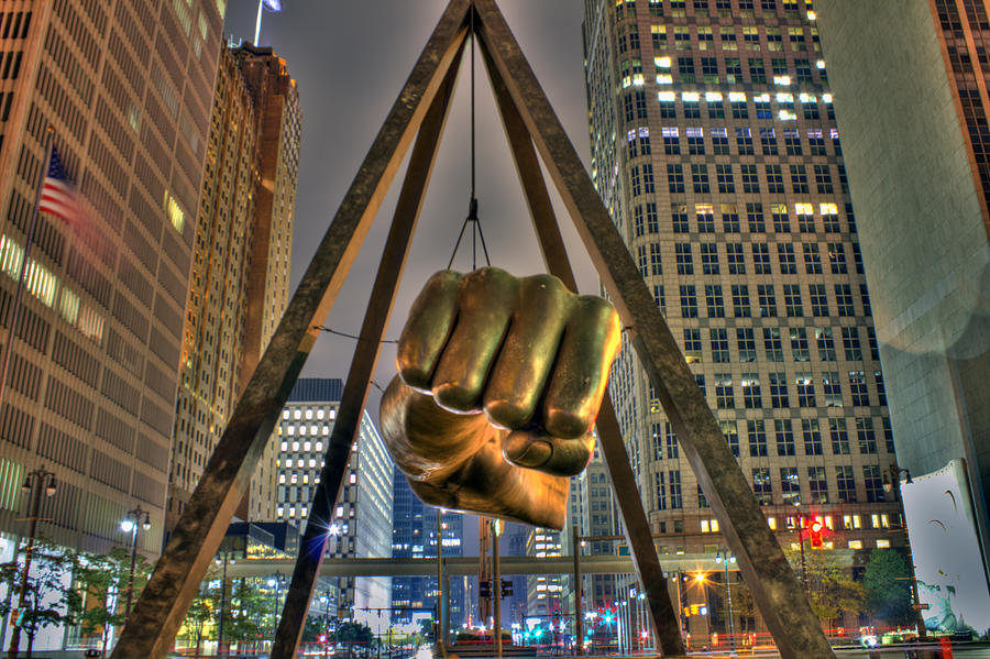 Detroit Digital Art - Joe Louis Fist Detroit MI by Nicholas  Grunas