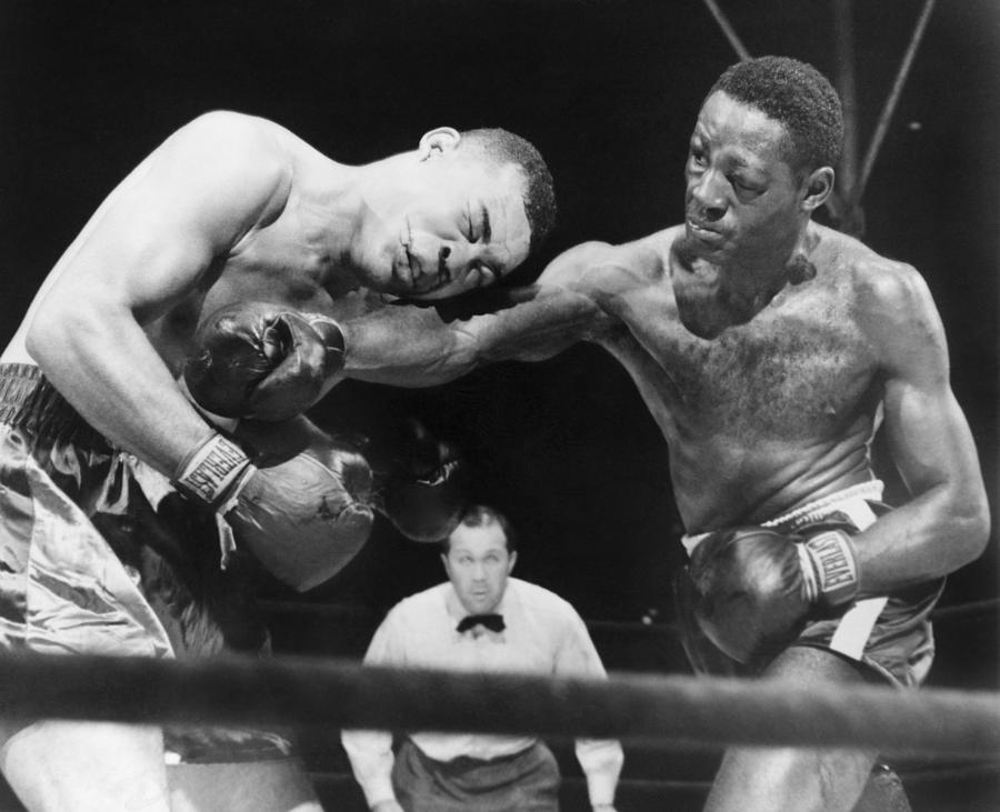 Joe Louis Left, Takes A Hard Right Photograph by Everett Joe Louis Left, Takes A Hard Right Photograph by Everett