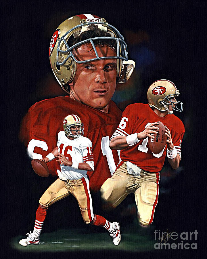 Joe Montana Football Digital Fantasy Painting San Francisco 49ERS  Photograph by David Haskett II - Fine Art America