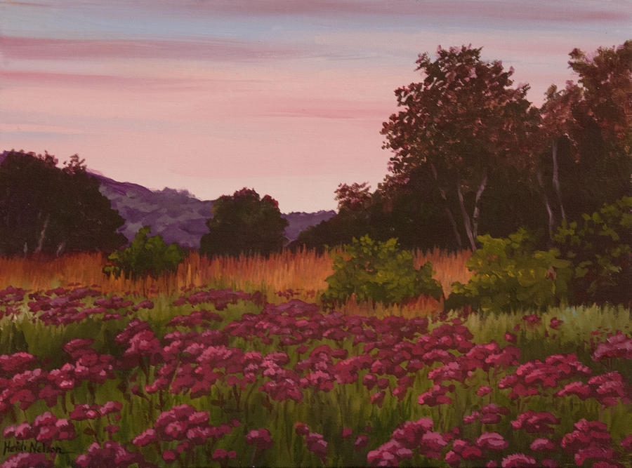 Joe Pye Landscape Painting by Heidi E Nelson