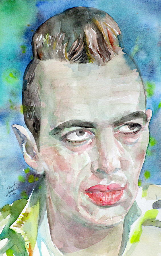 JOE STRUMMER - watercolor portrait.4 Painting by Fabrizio Cassetta