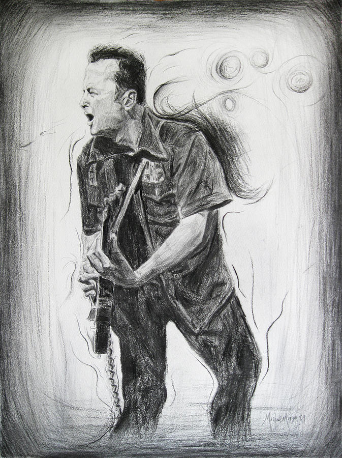 Joe Strummers Dream Drawing by Michael Morgan
