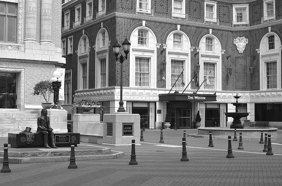 Joel Poinsett and The Westin in B/W Photograph by Blaine Owens
