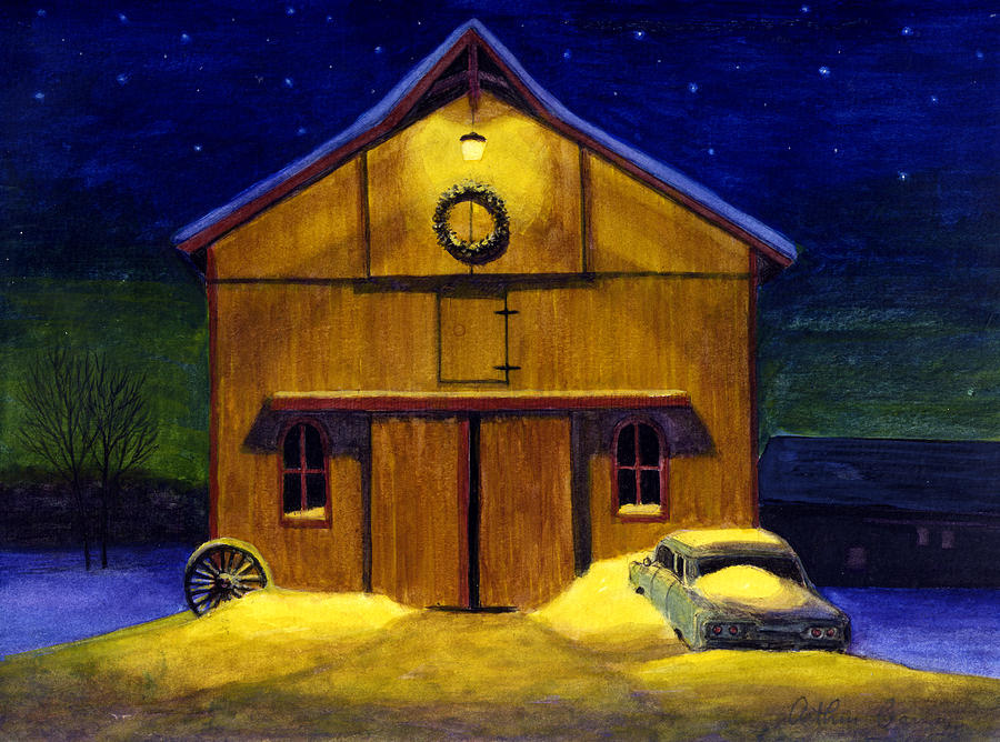 Joes Barn Painting by Arthur Barnes