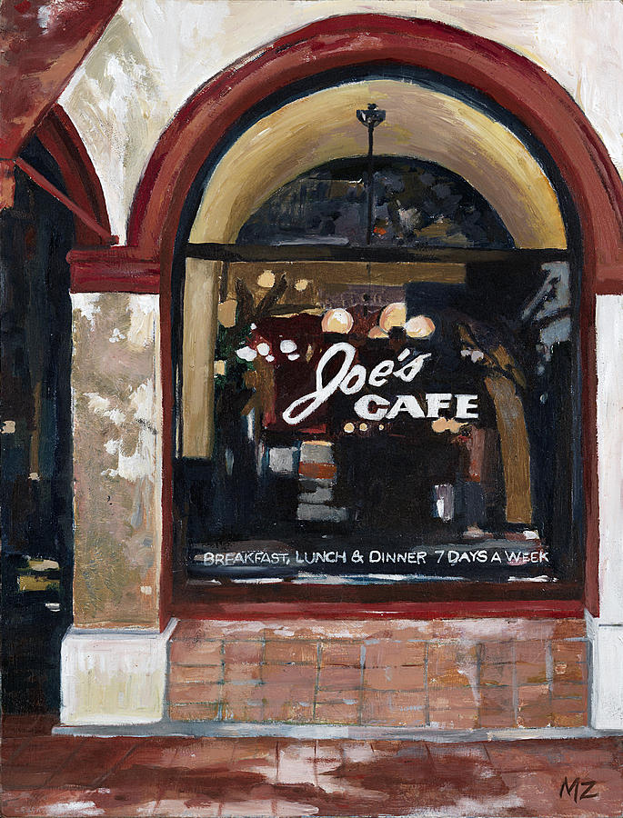 Santa Barbara Painting - Joes Cafe Santa Barbara by Michele Zuzalek