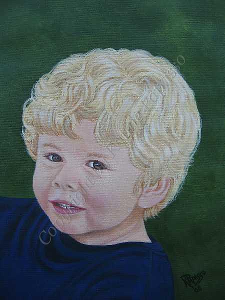 Portrait Painting - Joey 5 by Kathie Papasso