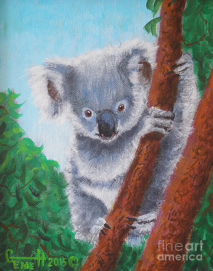 Joey Koala Painting By Gene Huebner