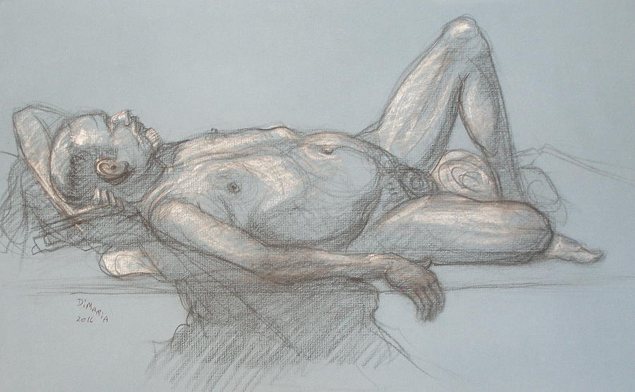 Joey Reclining #1 Drawing by Donelli  DiMaria